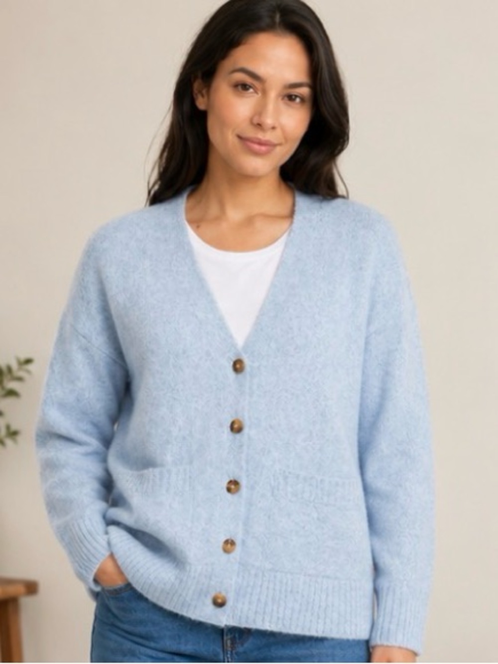 Ella Moss Button Front Cardigan. Size XL